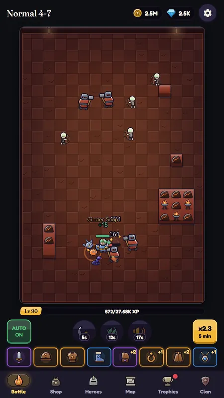 A battle in progress